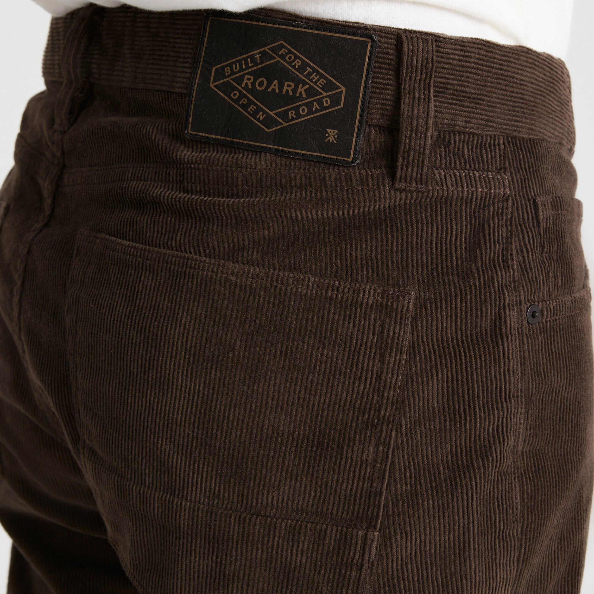 Roark Hwy 128 Cord Denim in Dark Brown - Men