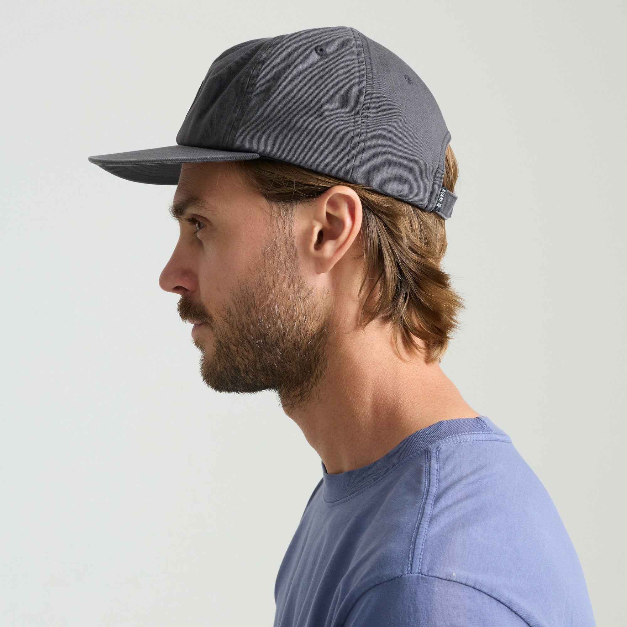 Roark Made To Fade 6 Panel Strapback Hat in Washed Charcoal - Men