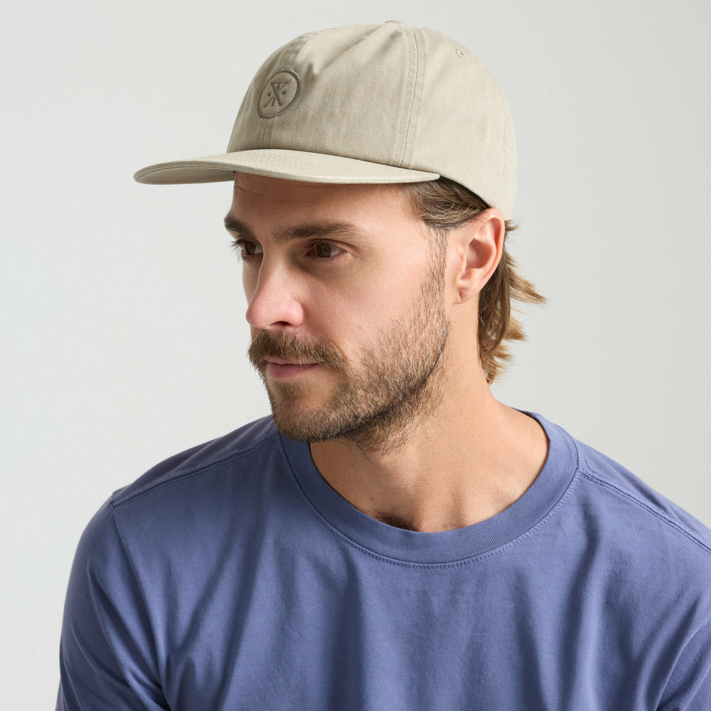 Roark Made To Fade 6 Panel Strapback Hat in Washed Fossil - Men