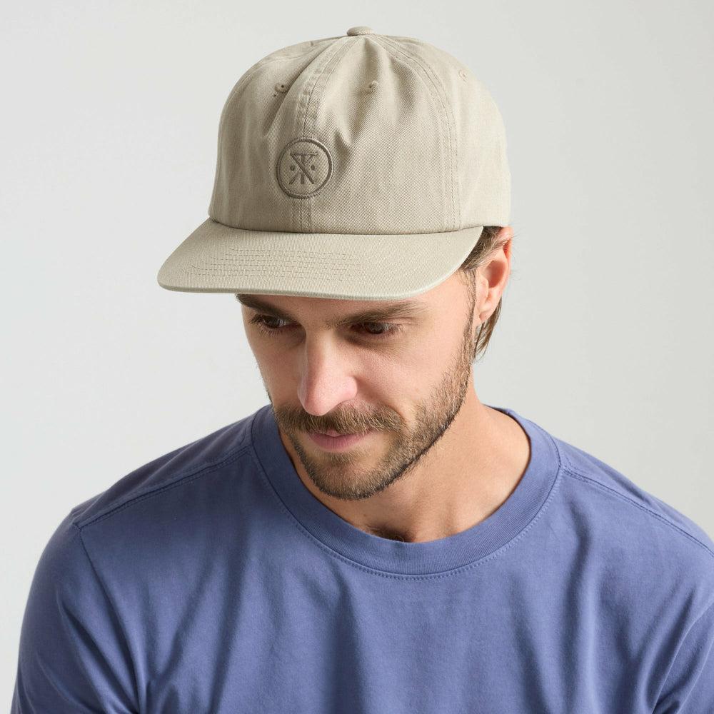 Roark Made To Fade 6 Panel Strapback Hat in Washed Fossil - Men