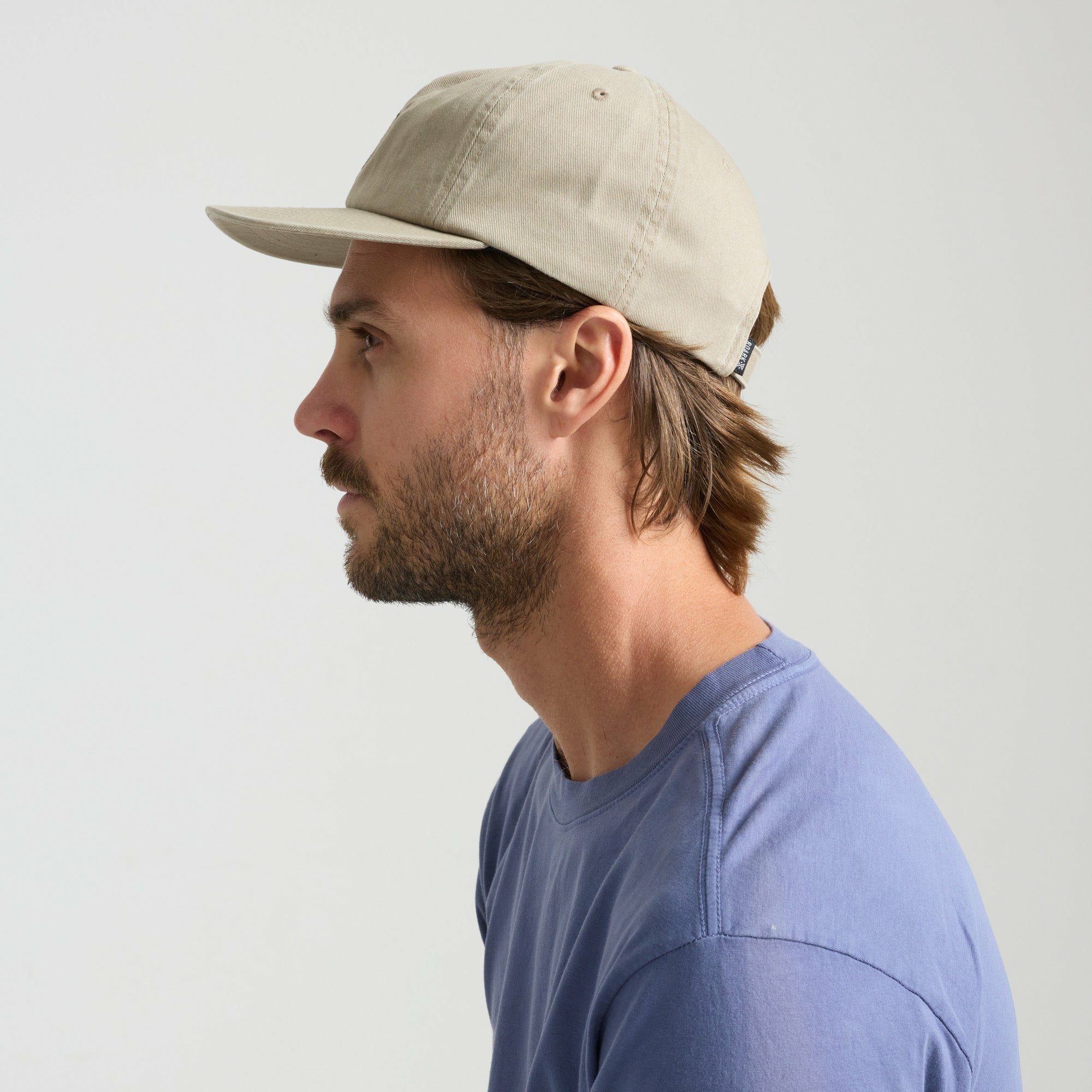 Roark Made To Fade 6 Panel Strapback Hat in Washed Fossil - Men