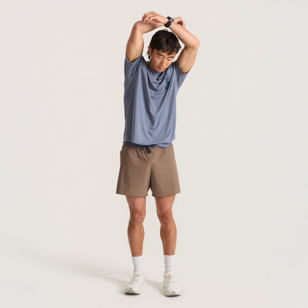 Roark Alta 5" Shorts in Faded Brown - Men|Run / Active