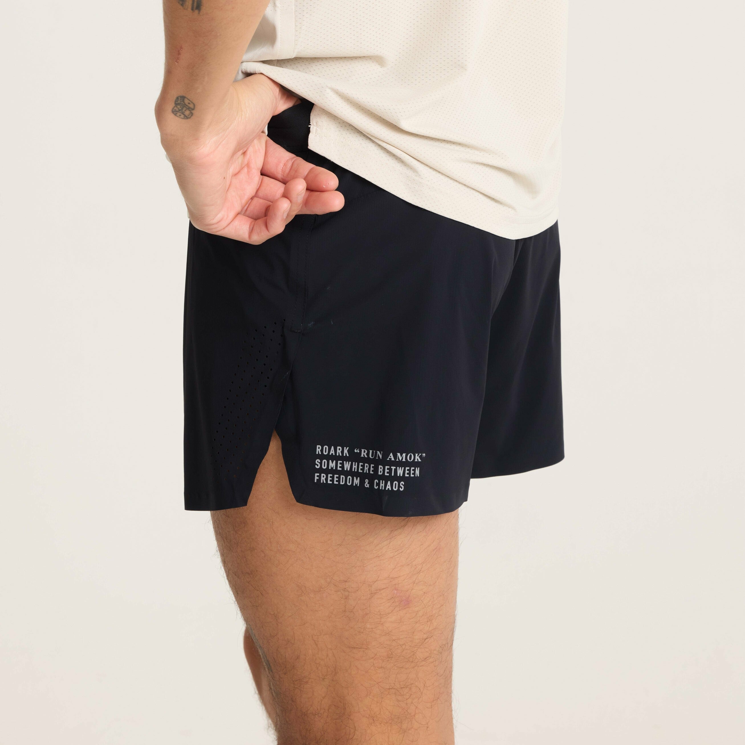 Roark Alta Elite 3.5" Shorts in Black - Men|Run / Active