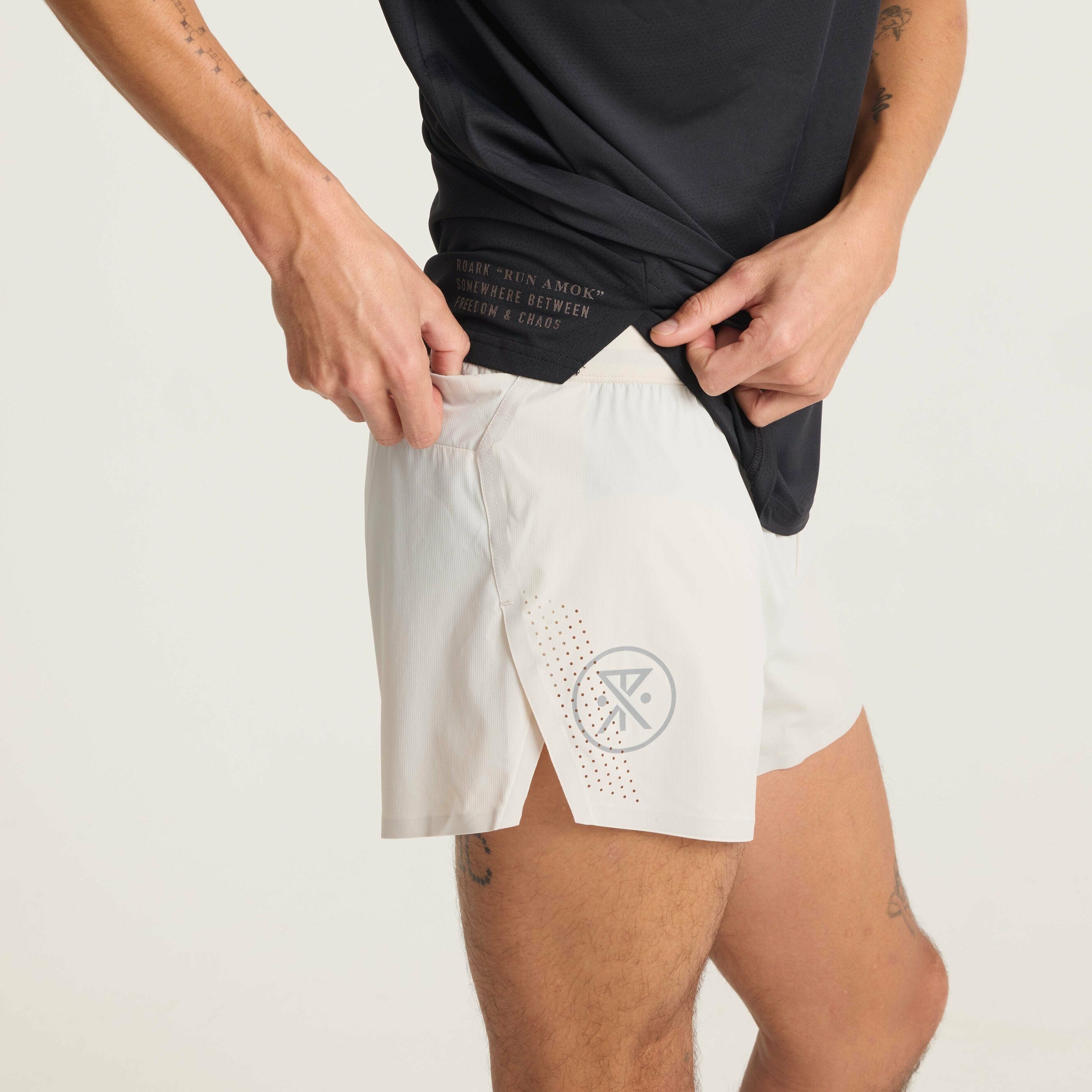 Roark Alta Elite 3.5" Shorts in Moonstone - Men|Run / Active