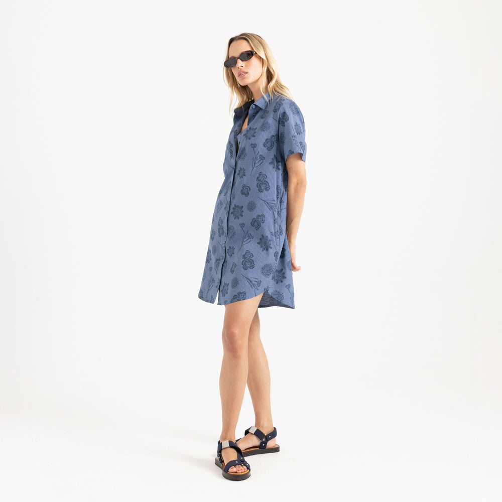 Roark Bless Up Dress in Washed Indigo - Women