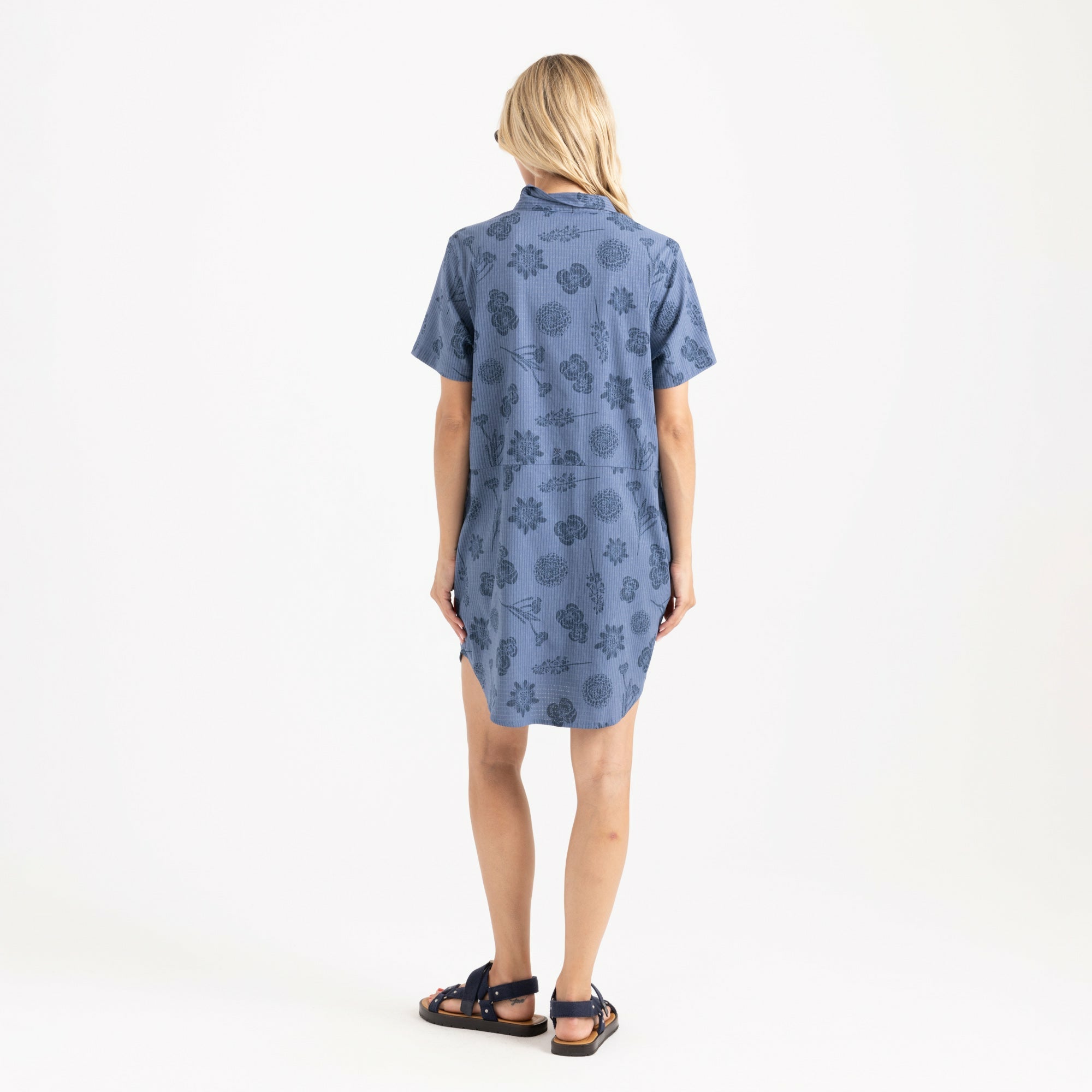 Roark Bless Up Dress in Washed Indigo - Women