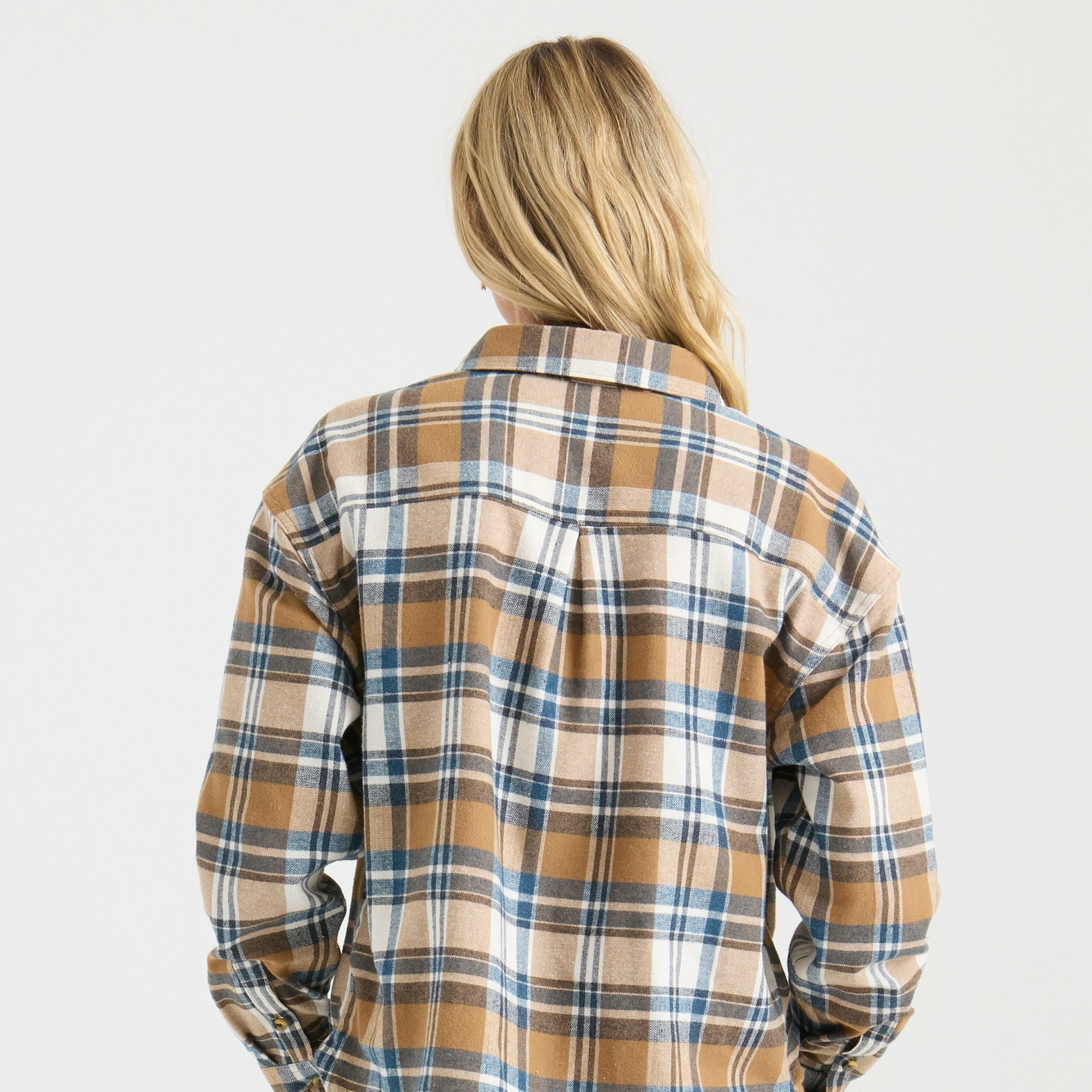 Roark Amberley Light Long Sleeve Flannel in Dark Khaki - Women