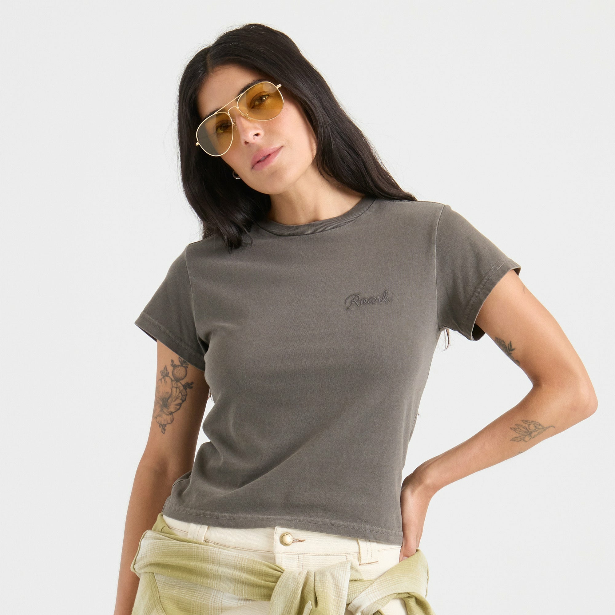 Roark Safecamp Muse Premium Tee in Vintage Brown - Women