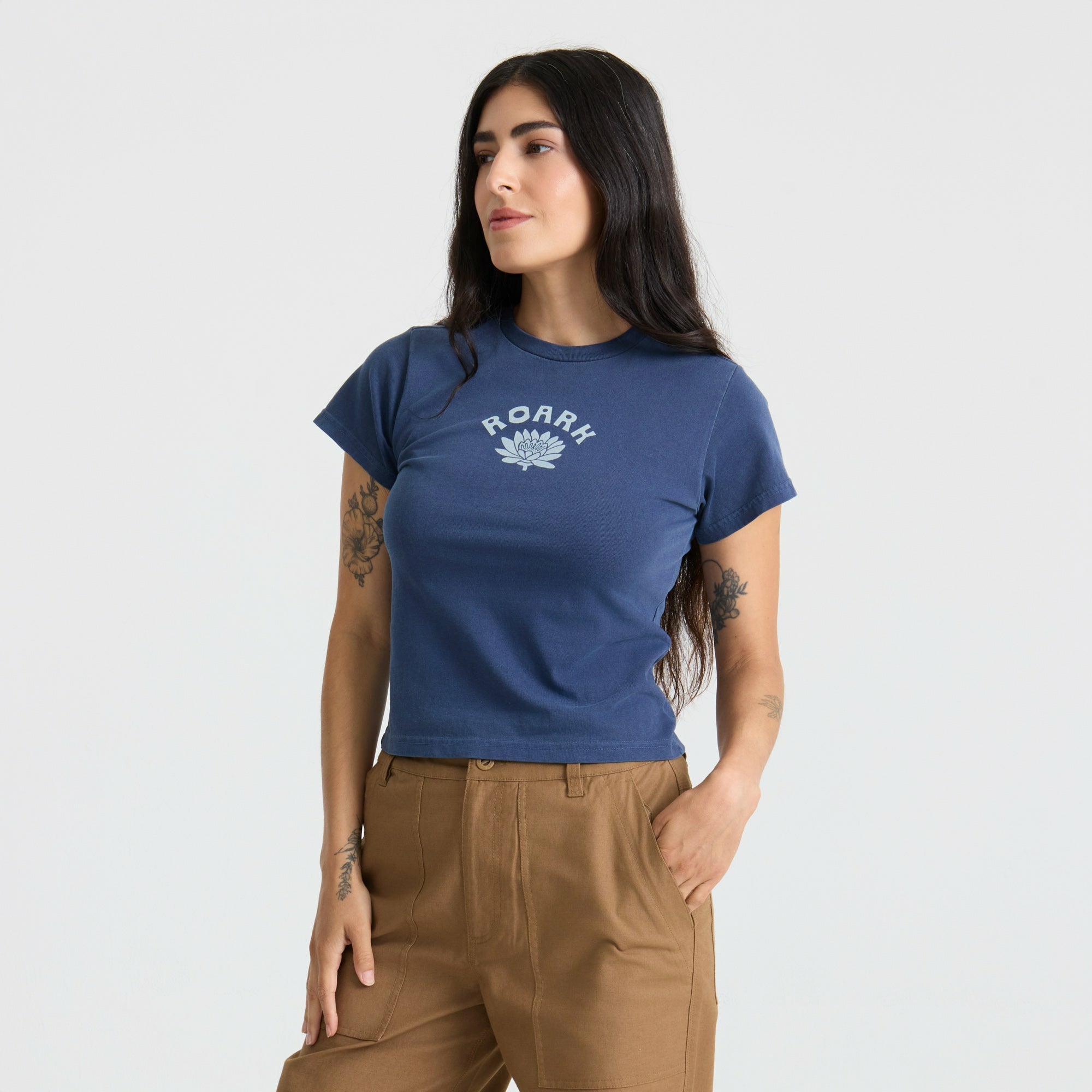 Roark Lotus Muse Premium Tee in Neptune - Women