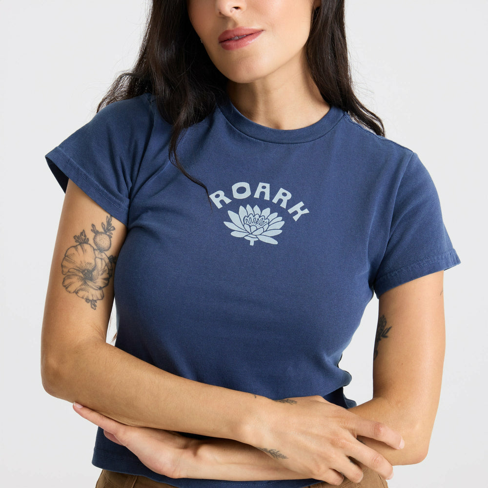 Roark Lotus Muse Premium Tee in Neptune - Women