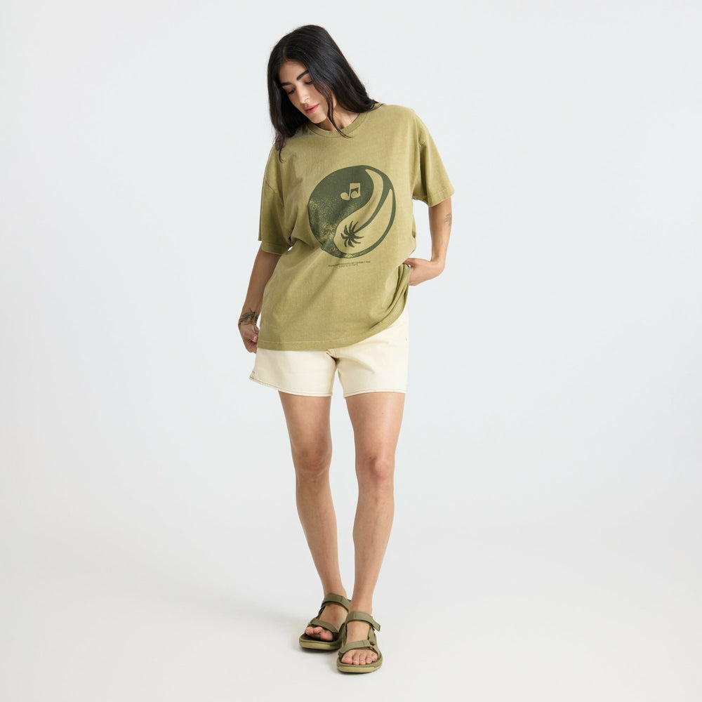 Roark Balance Oversized Premium Tee in Dusty Olive - Women