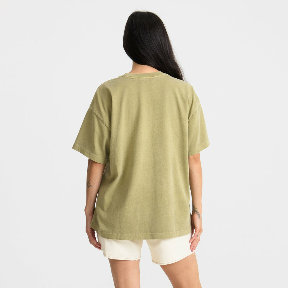 Roark Balance Oversized Premium Tee in Dusty Olive - Women