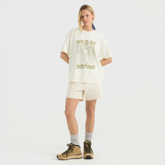 Roark Wild By Nature Oversize Premium Tee in Bone - Women