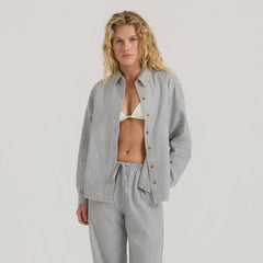 Roark Costa Shirt Button Up Shirt in Neptune - Women