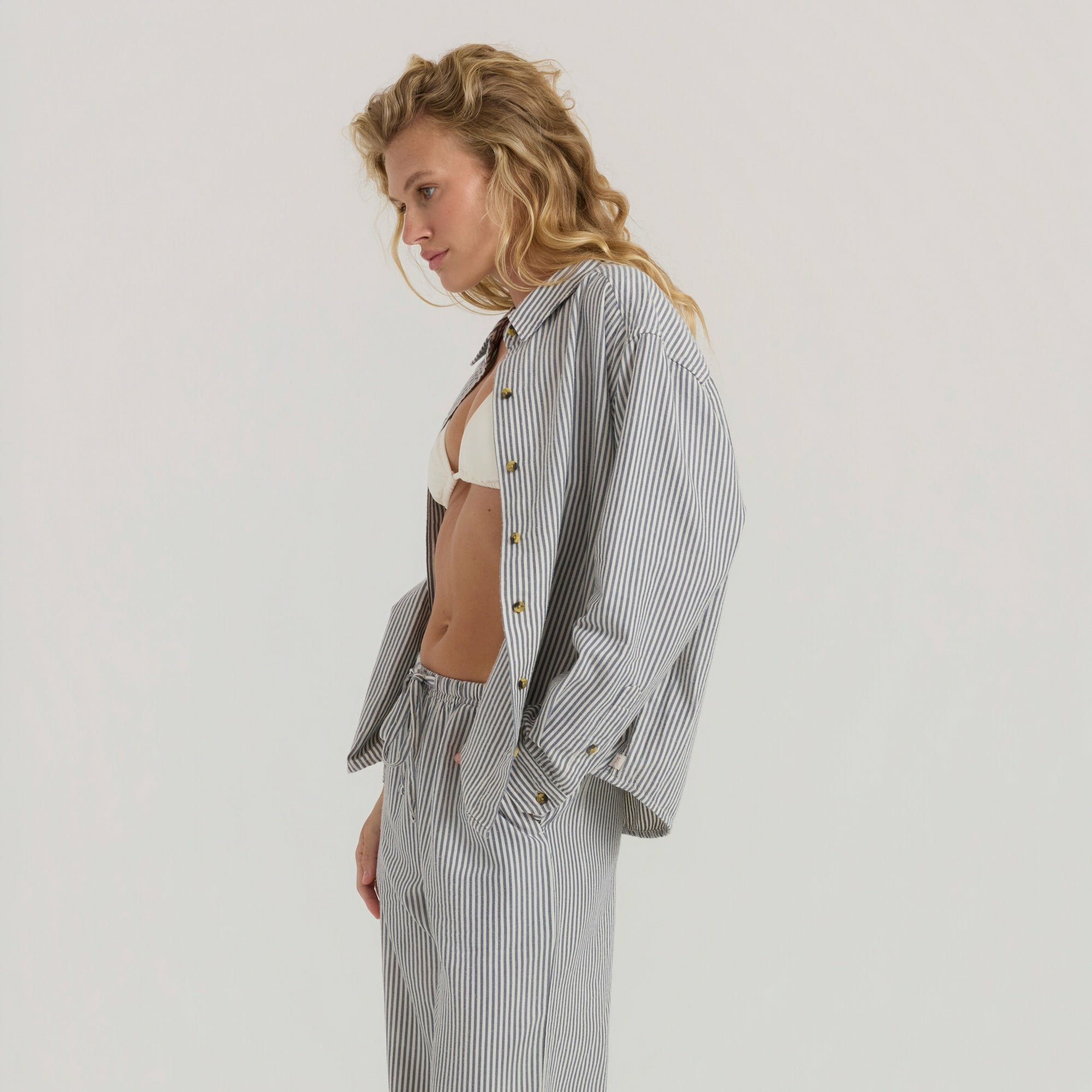 Roark Costa Shirt Button Up Shirt in Neptune - Women