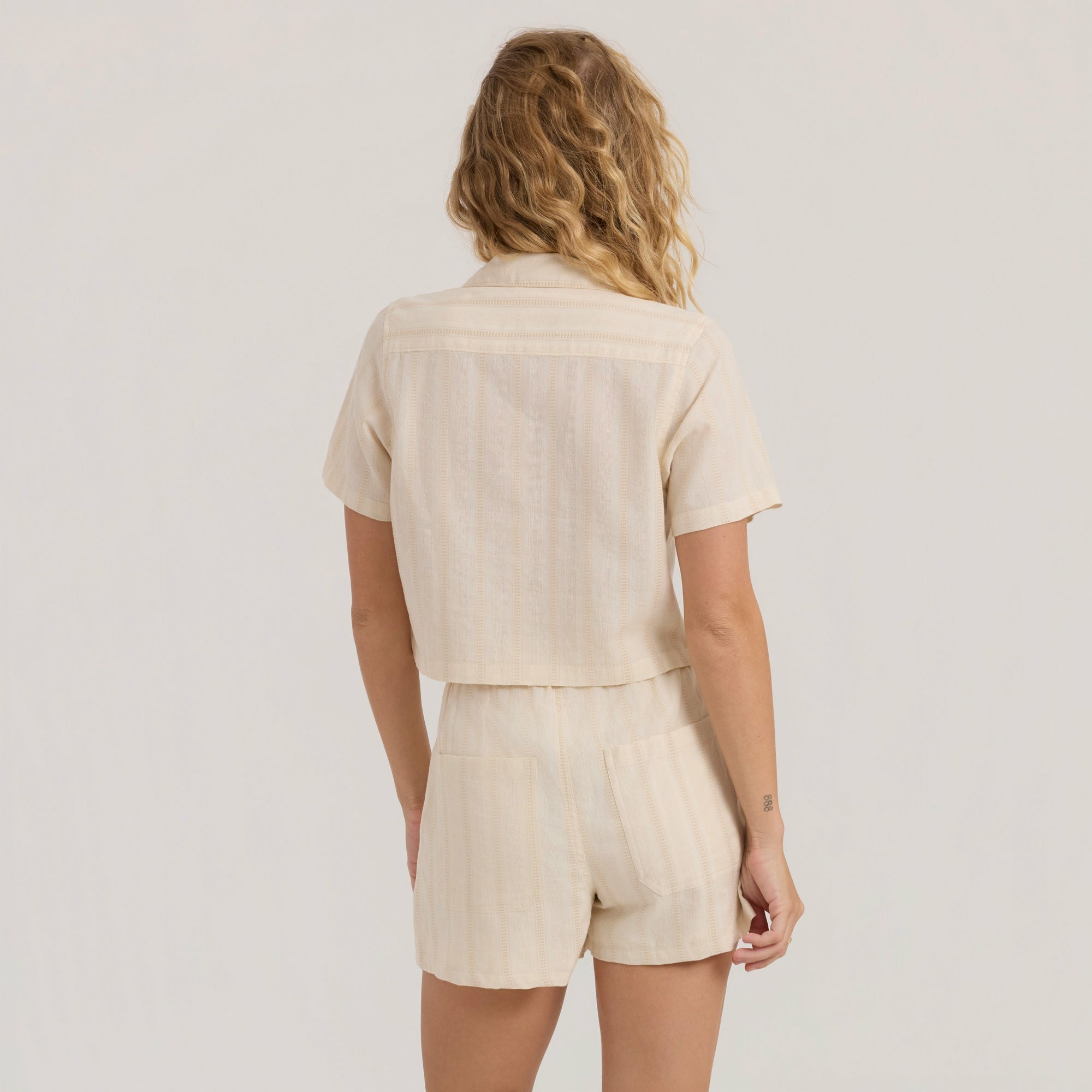 Roark Crosswinds Camp Button Up Shirt in Unbleached - Women
