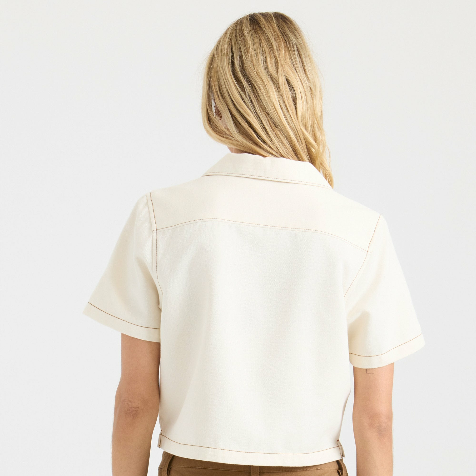 Roark Camp Button Up Shirt in Bone - Women