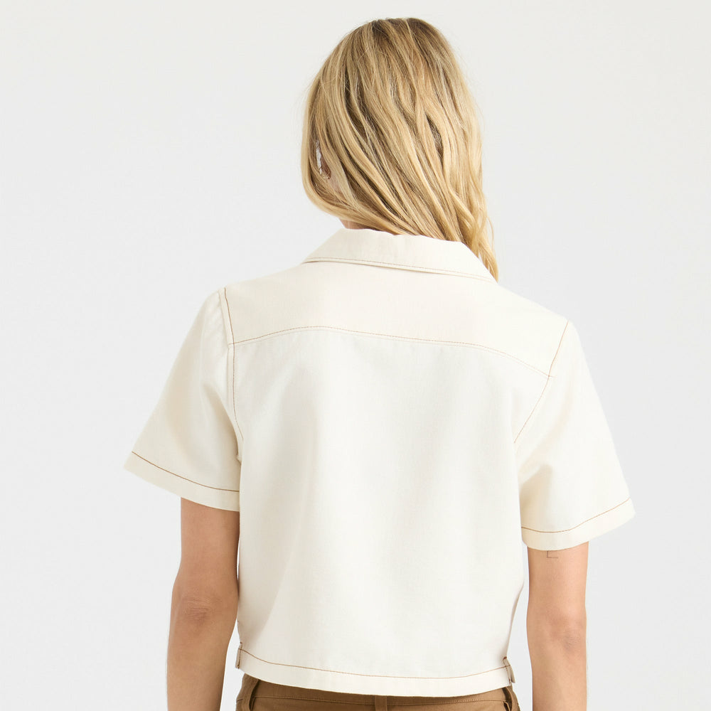 Roark Camp Button Up Shirt in Bone - Women