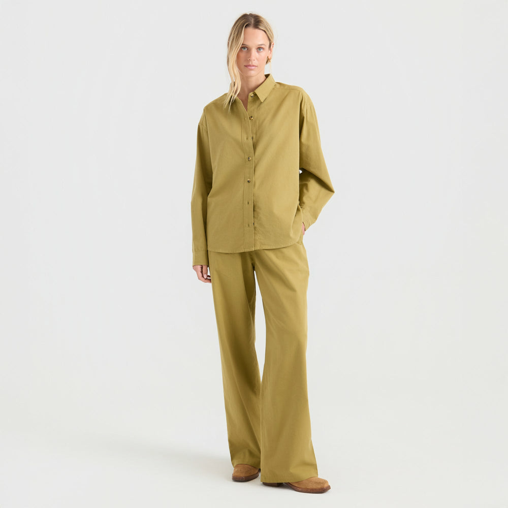 Roark Costa Button Up Shirt in Dusty Olive - Women