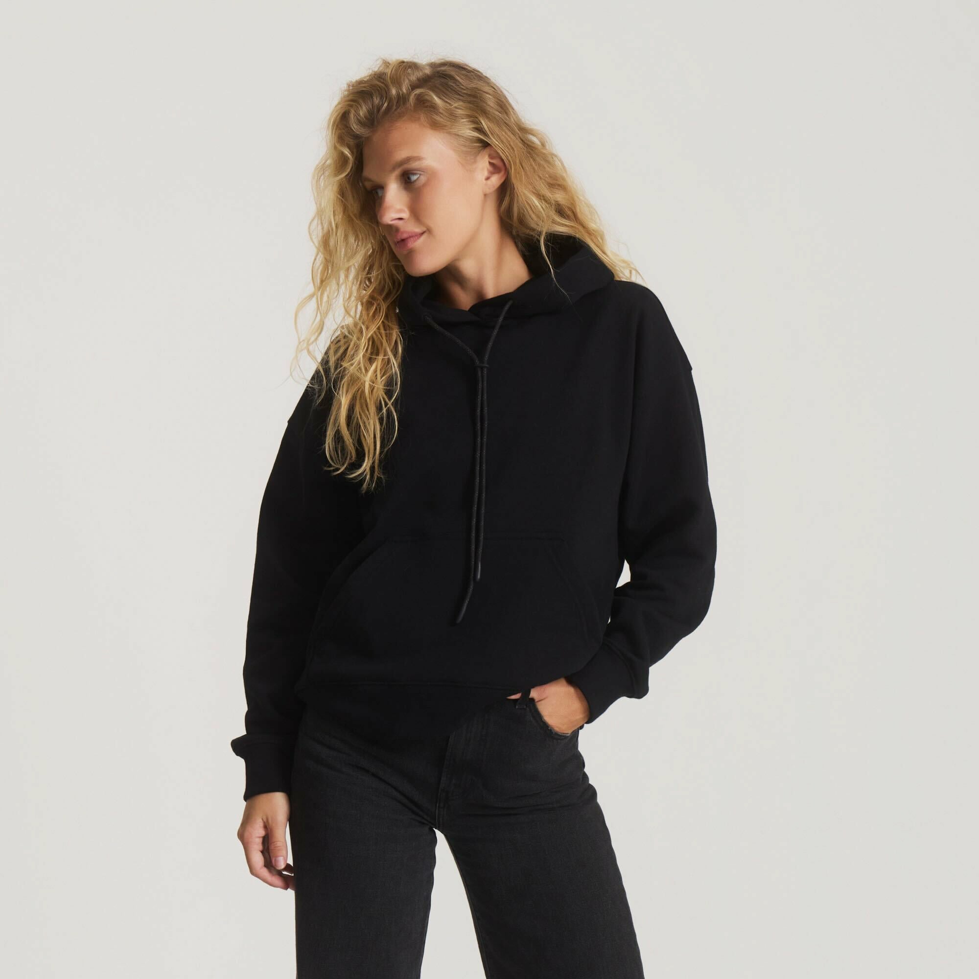 Roark Bolo Fleece Hoodie in Black - Women