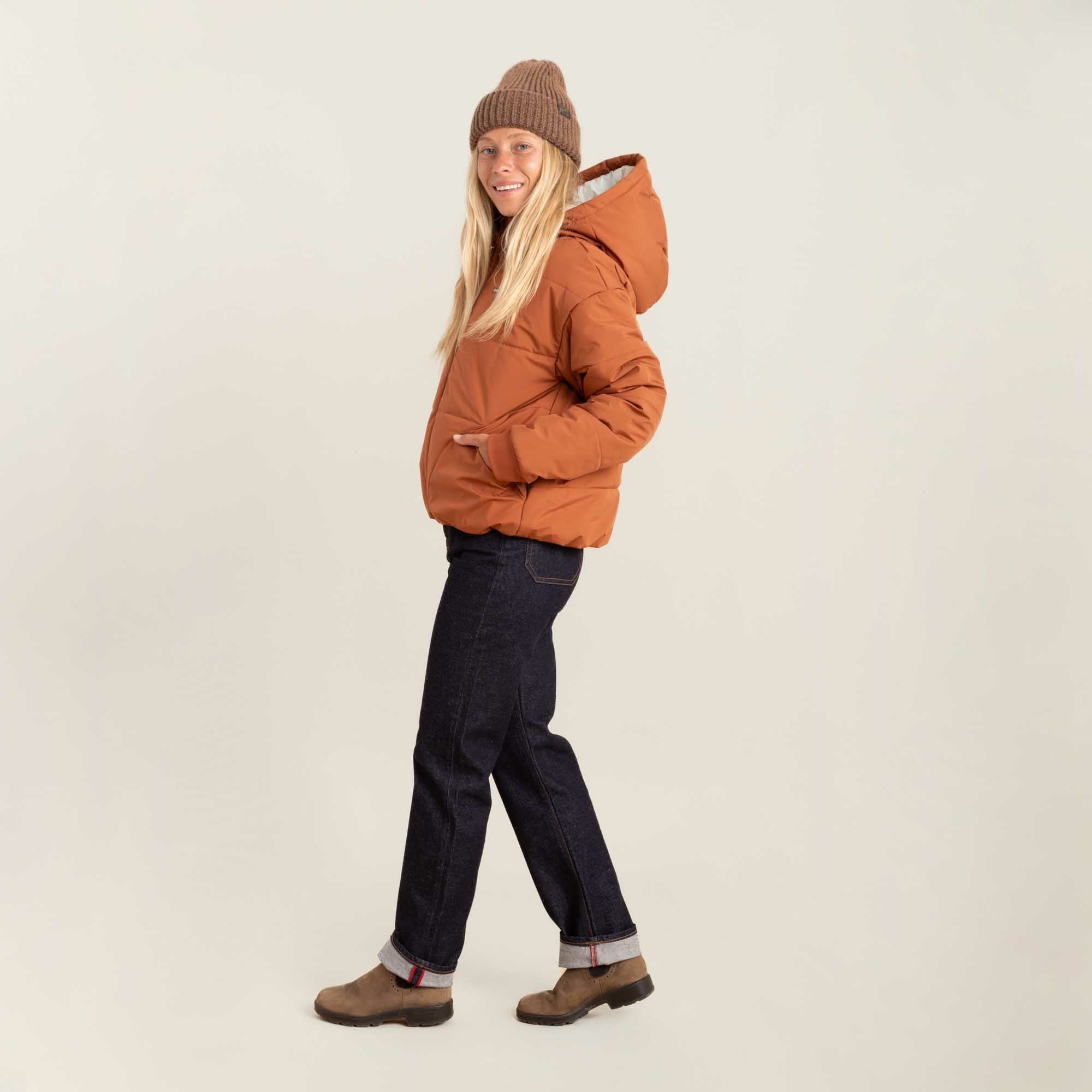 Roark Roark Warm Puffer Jacket in Orange - Women