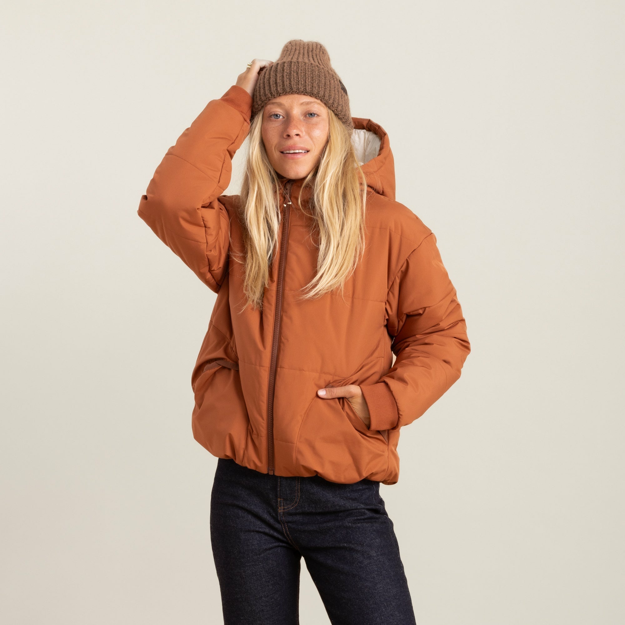 Roark Roark Warm Puffer Jacket in Orange - Women