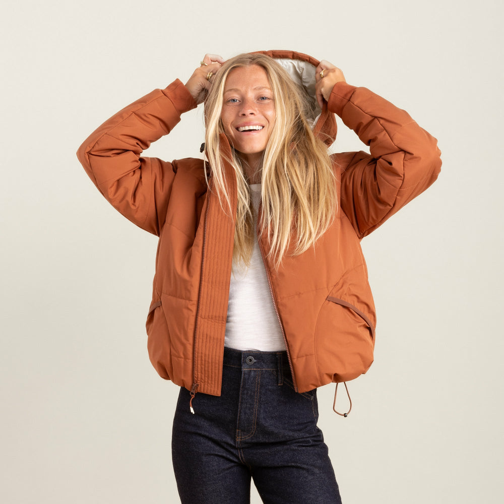 Roark Roark Warm Puffer Jacket in Orange - Women
