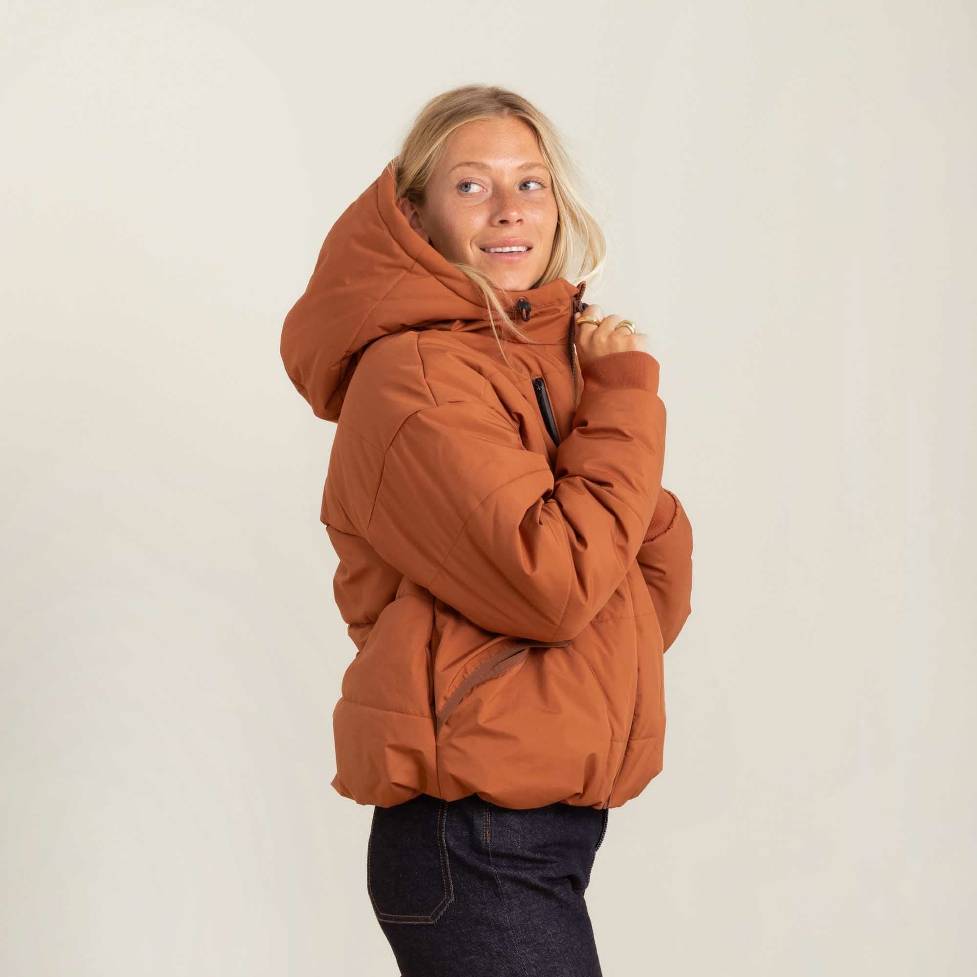 Roark Roark Warm Puffer Jacket in Orange - Women