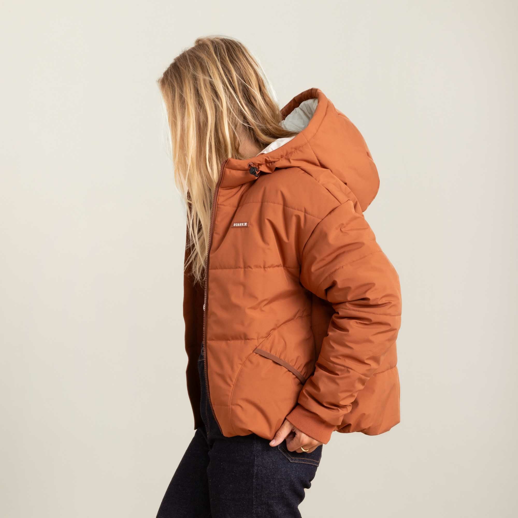 Roark Roark Warm Puffer Jacket in Orange - Women