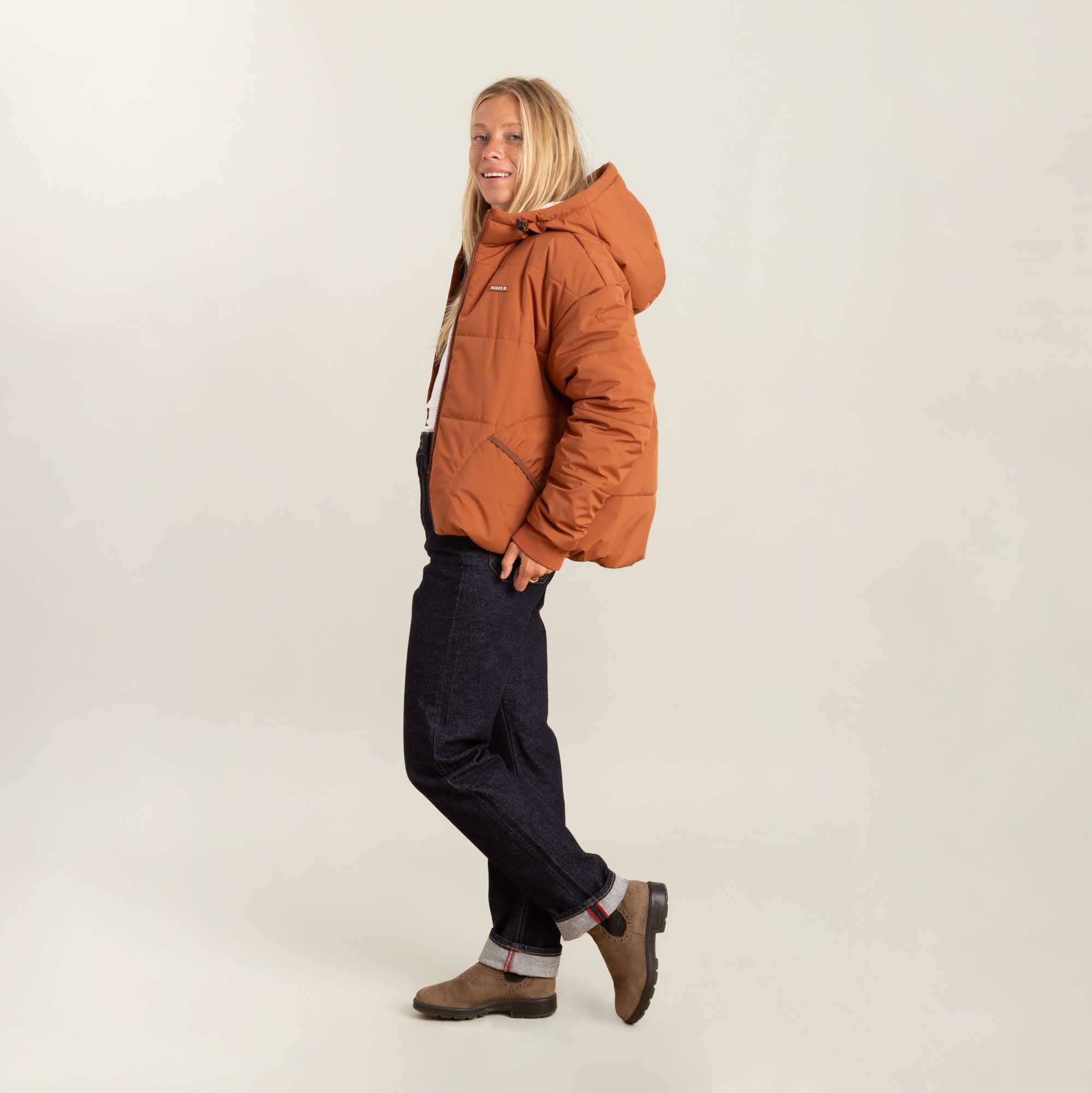 Roark Roark Warm Puffer Jacket in Orange - Women