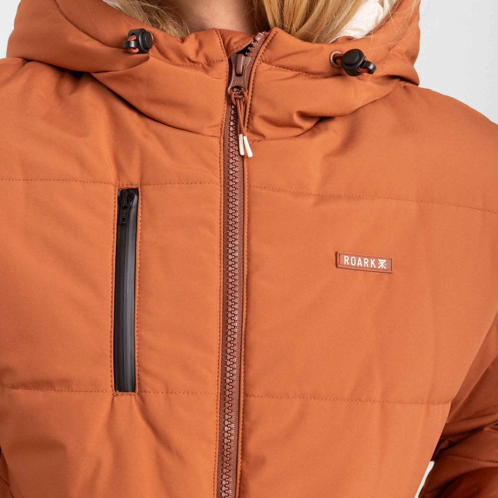 Roark Roark Warm Puffer Jacket in Orange - Women