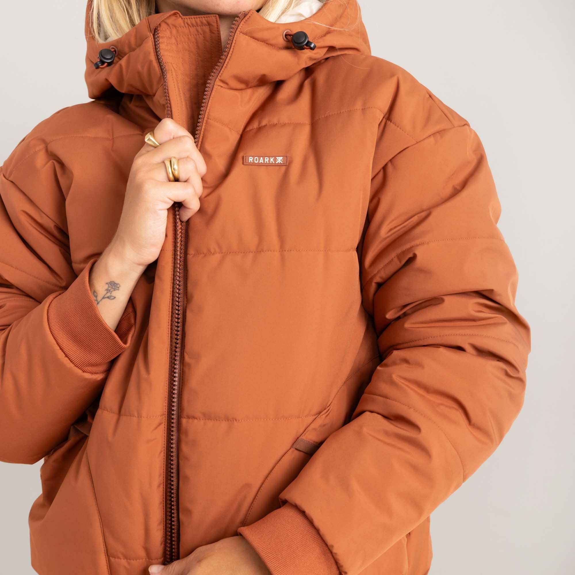 Roark Roark Warm Puffer Jacket in Orange - Women