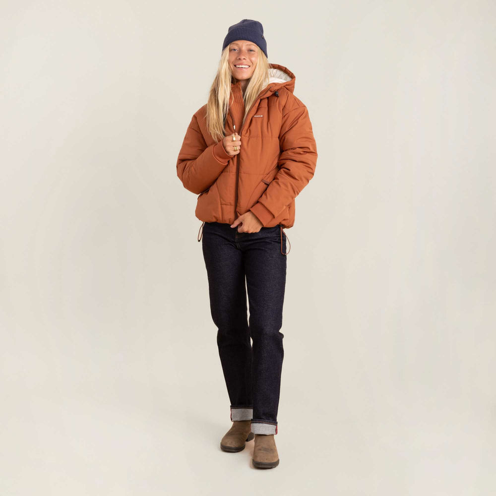 Roark Roark Warm Puffer Jacket in Orange - Women