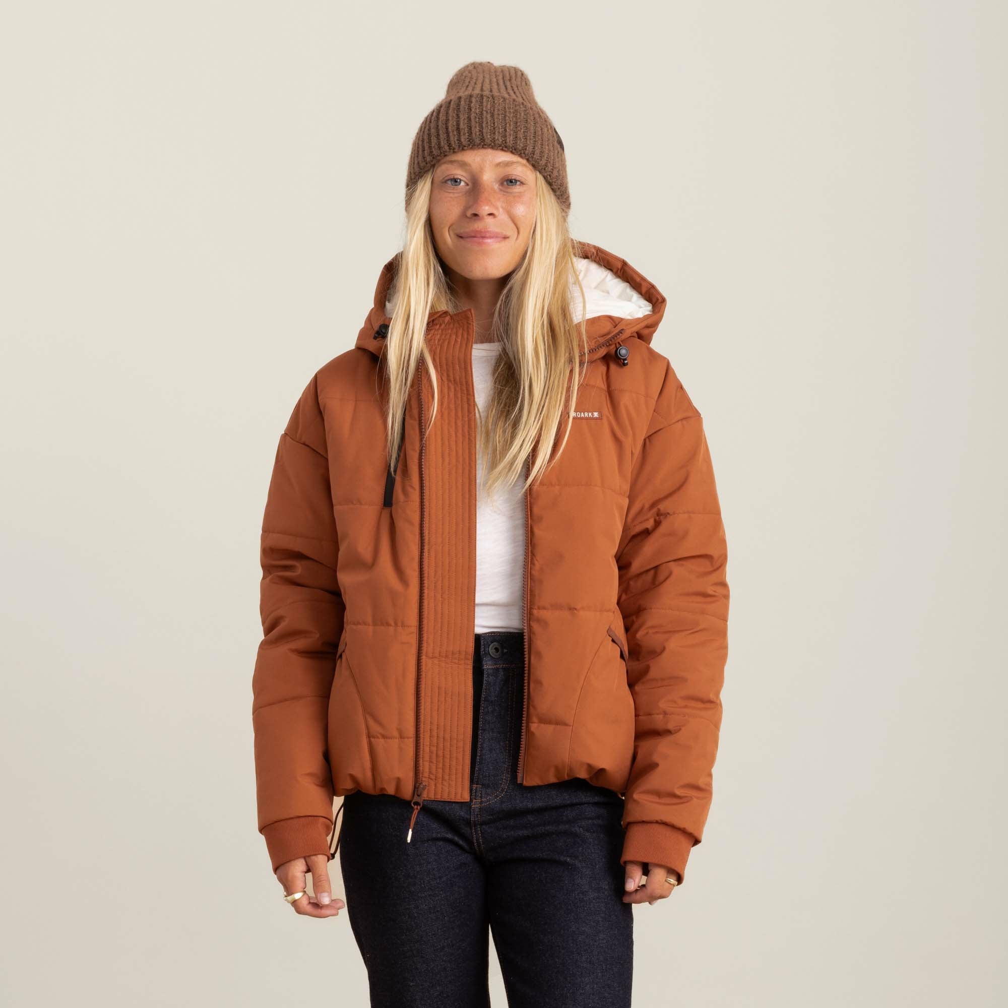 Roark Roark Warm Puffer Jacket in Orange - Women