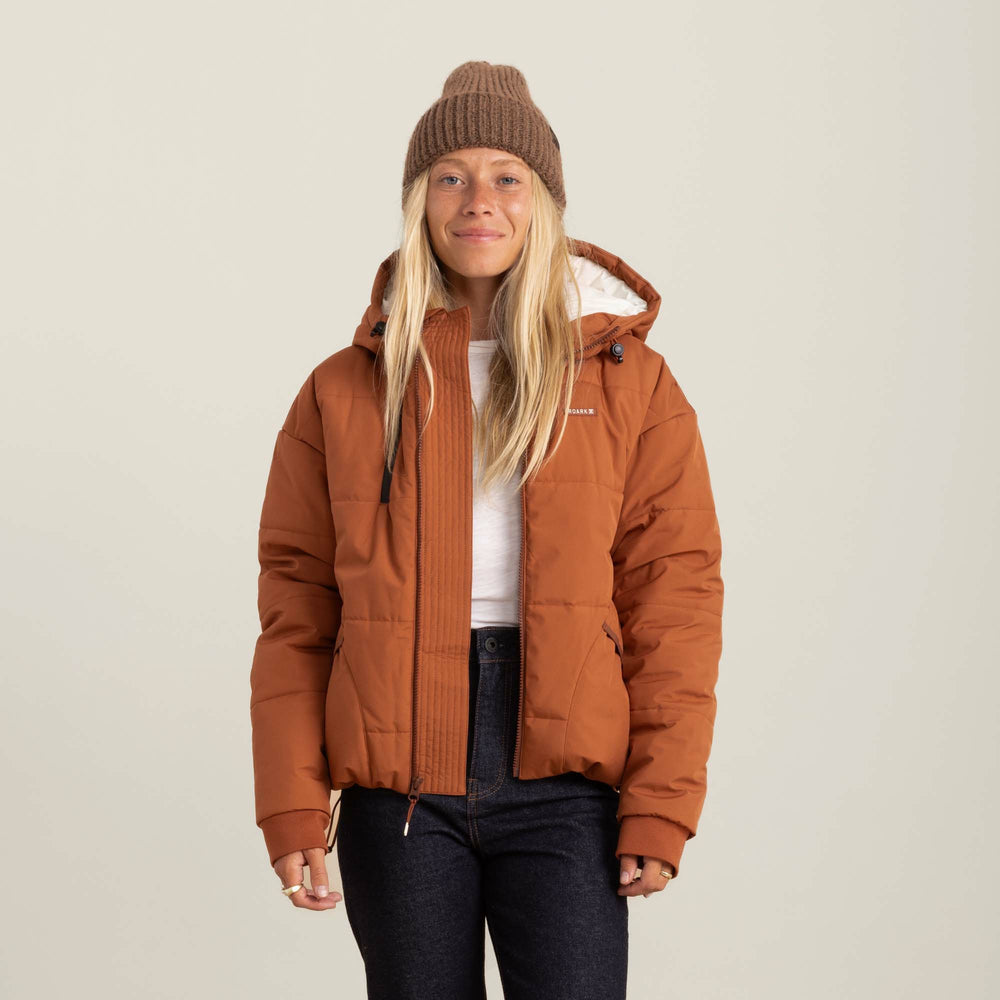 Roark Roark Warm Puffer Jacket in Orange - Women