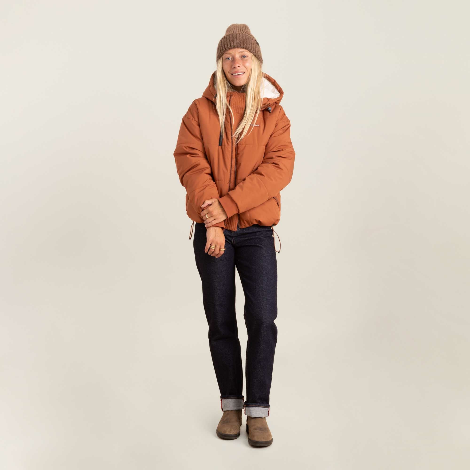 Roark Roark Warm Puffer Jacket in Orange - Women