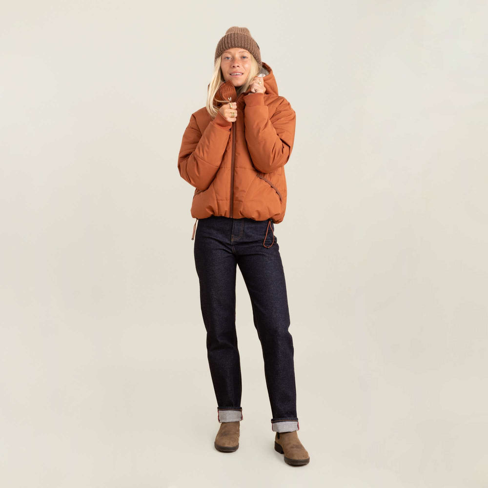 Roark Roark Warm Puffer Jacket in Orange - Women