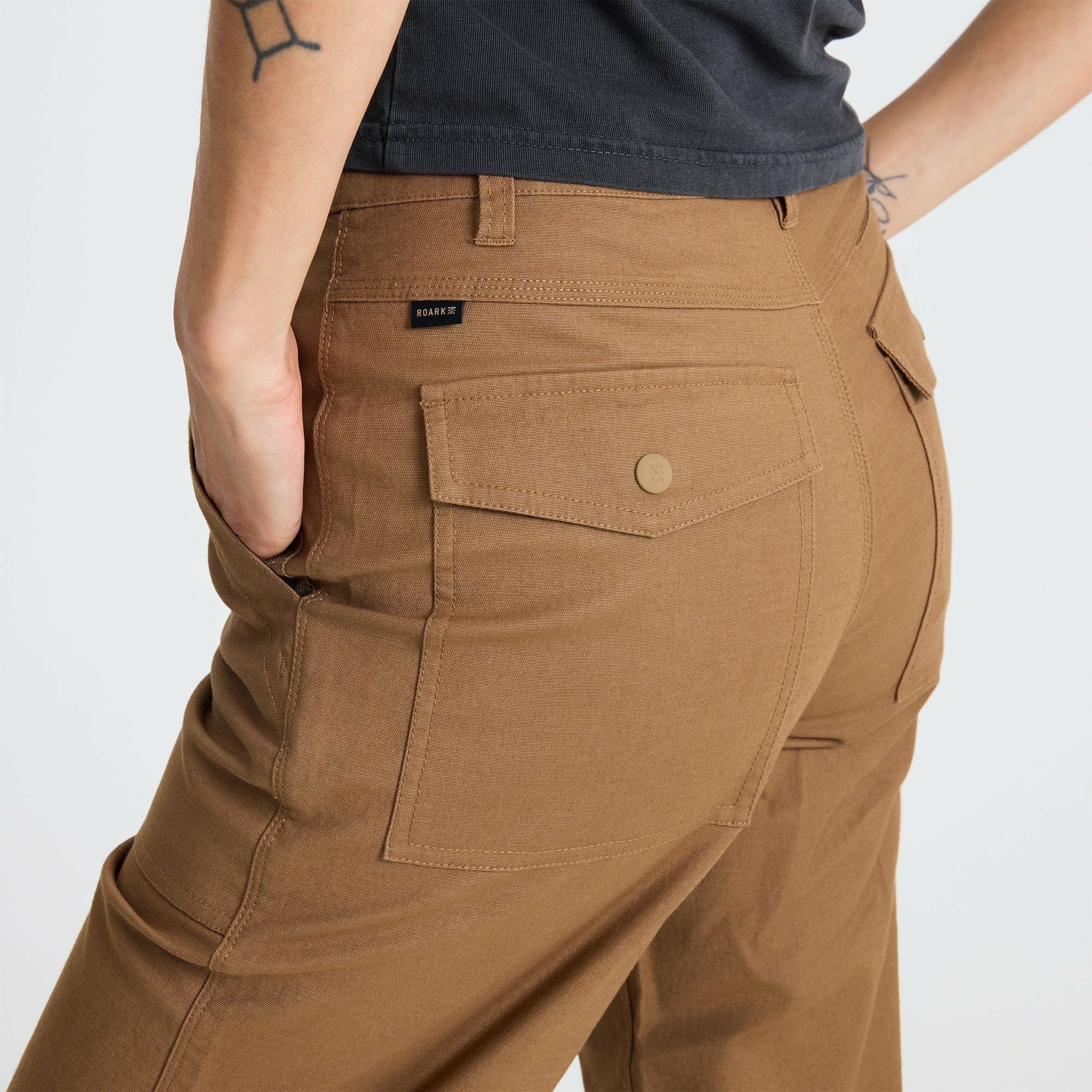 Roark Layover Utility Pants in Dark Khaki - Women