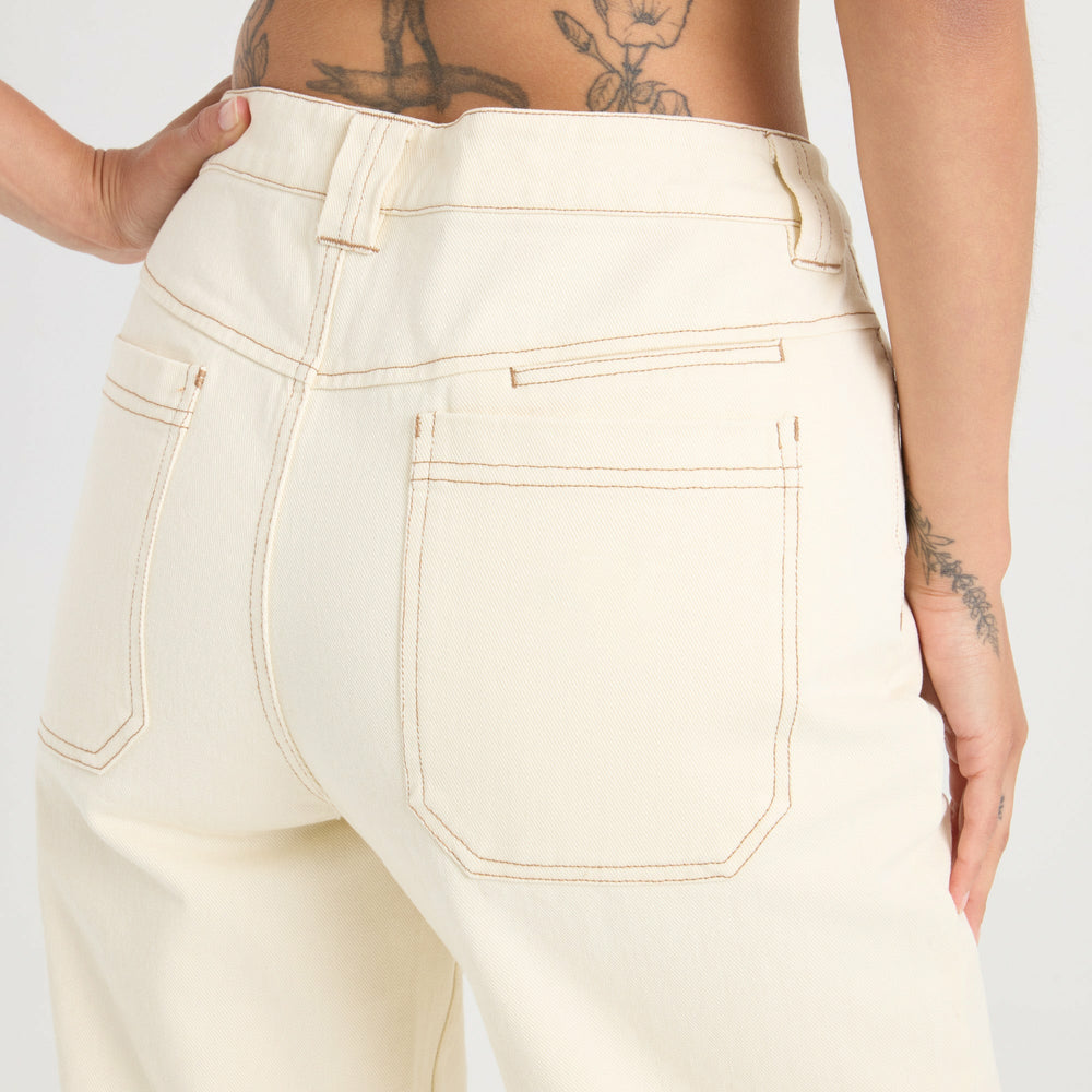 Roark HWY 1 Denim Pant in Bone - Women