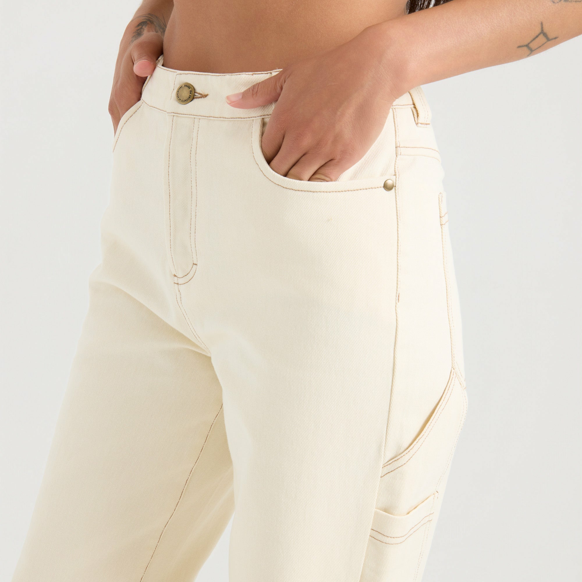 Roark HWY 1 Denim Pant in Bone - Women